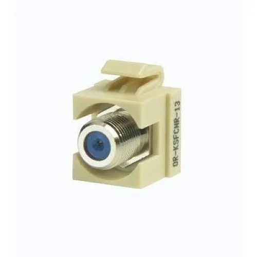Ortronics KSFCNR-13 KYSTN Recessed F Connector, Female to Female, 75 Ohm