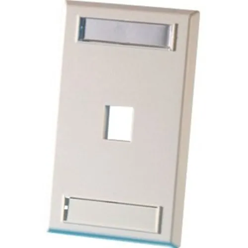 Ortronics KSFP1-88 1-Port 1-Gang Keystone Faceplate, Cloud White