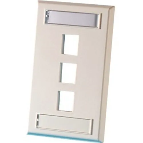 Ortronics KSFP3-88 3-Port 1-Gang Keystone Faceplate, White