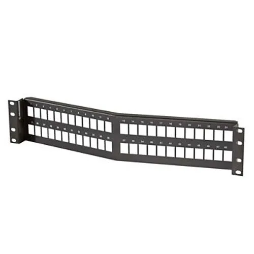 Ortronics KSFURN4-00 Keystone Furniture Adapter Plate, Holds 4 Keystone Modules, Black