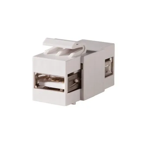 Ortronics KSUSBAA-88 Keystone USB 2.0 A-A Female to Female Adapter, White