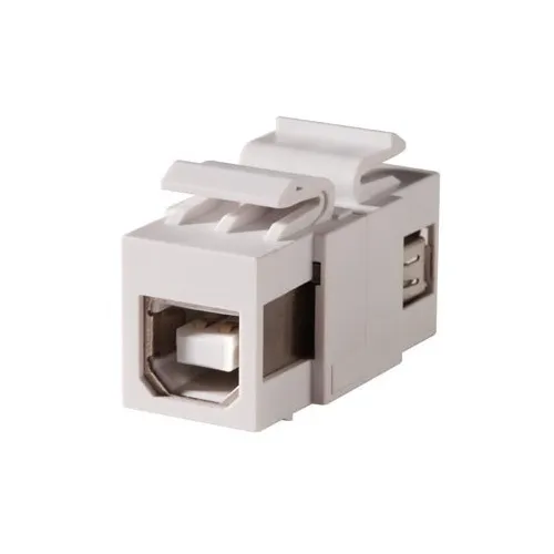 Ortronics KSUSBAB-88 Keystone USB 2.0 A-B Female to Female Adapter, White