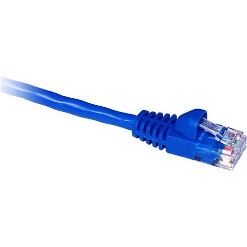 CP Technologies C6-BL-05-M CAT6 24/4 Stranded 5' (1.524m) Copper Patch Cord, Slim Line Molded Claw Boot, 550MHz, Blue