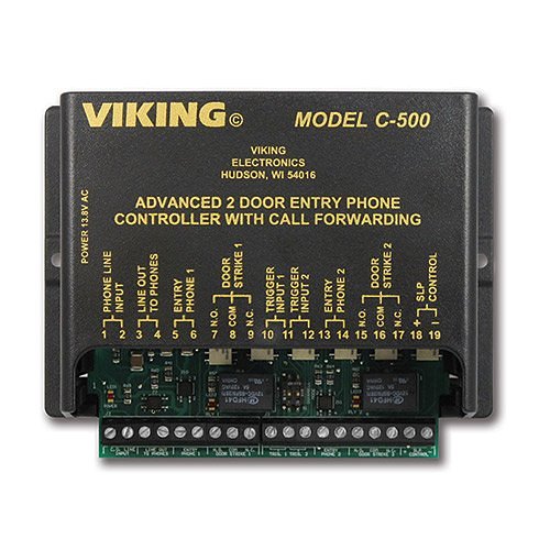 Viking C-500 2-Door Entry Phone Controller with Call Forwarding