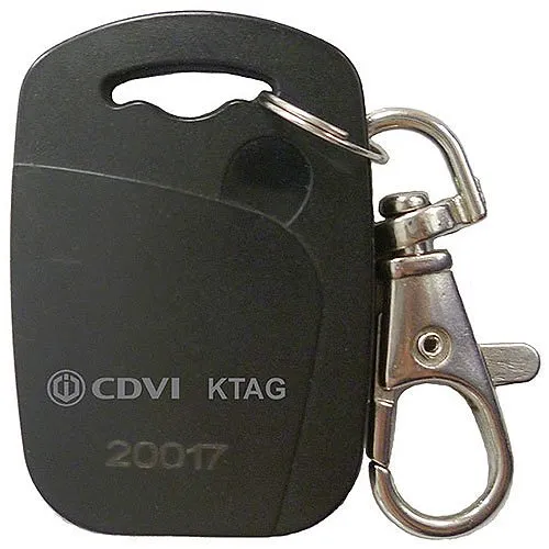 CDVI KTAG25 Black Key Ring Badge, 25-Pack