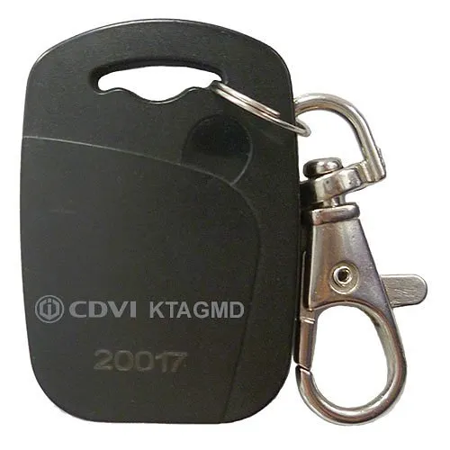 CDVI KTAGMD25 Mifare EV1 DESfire 4K Proximity Key Ring Badge, 13.56Mhz, 25-Pack, Black