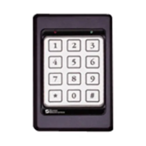 Essex KTP-103-KN KTP Series Single Gang 26-Bit Wiegand 12-Pad 3x4 Keypad Reader, Black Bezel