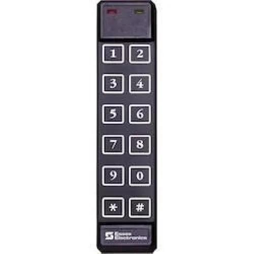 Essex KTP-162-LI 2x6 Illuminated Keypad, 8-Bit Word, Black