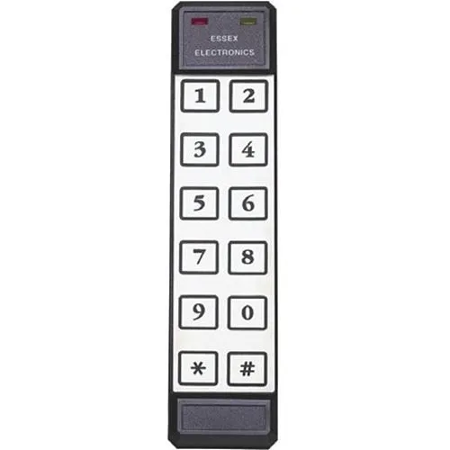 Essex KTP-162-SN KTP Series Mullion 8-Bit Word Thinline 2x6 Keypad Reader, Stainless-Steel Overlay