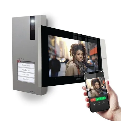Comelit KVQ8570 IP Video Intercom Kit with 7" Wi-Fi Monitor and Quadra Entry Panel