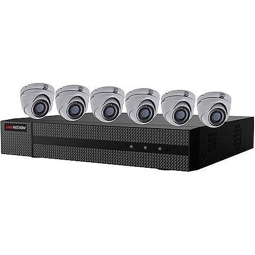 Hikvision EKT-K82T26 Value Express TurboHD 7-Piece Kit, (1) ERT-K2082 DVR, (6) ECT-T12F2 2MP Cameras (Replaces T7108Q2TB)