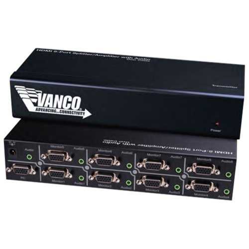 Vanco 280448 S-VGA 1x8 Splitter with Audio