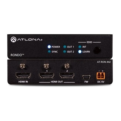 Atlona AT-RON-442 4K HDR Two-Output HDMI Distribution Amplifier