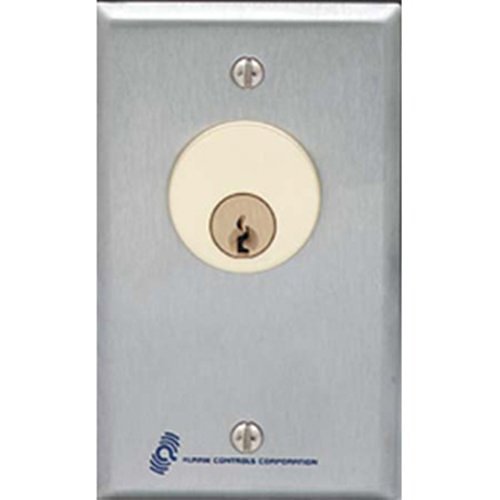 Alarm Controls MCK-4 MCK Series Mortise Cylinder Key Switch Station, SPDT Momentary, Single Gang