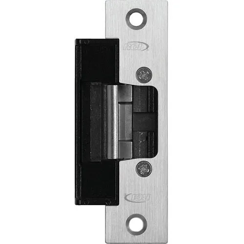 RCI L6514 6 Series Centerline Electric Strike, Low Profile, ANSI Square Corners, Brushed Stainless Steel