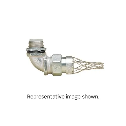 Leviton L7918 Strain-Relief Grip, Liquid-Tight Metal Core, 1" 5-1/4" 90°, Male