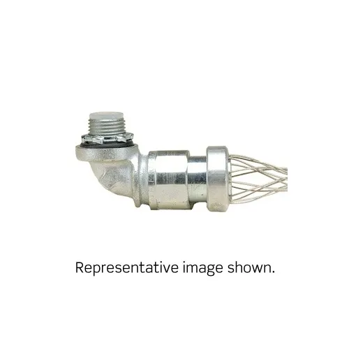 Leviton L7968 Strain-Relief Grip, Liquid-Tight Metal Core, 1", 12", 90°, Male