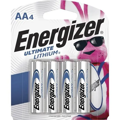 Energizer L91SBP-4 L91 1.5V Cylindrical Primary Ultimate Lithium AA Batteries, 4-Pack