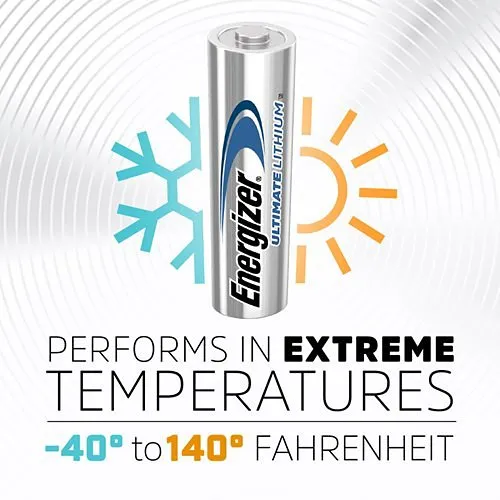 Energizer L91SBP-8 L91 1.5V Cylindrical Primary Ultimate Lithium AA Batteries, 8-Pack