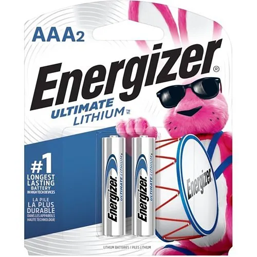 Energizer L92BP2 L92 1.5V Cylindrical Ultimate Lithium AAA Batteries, 2-Pack