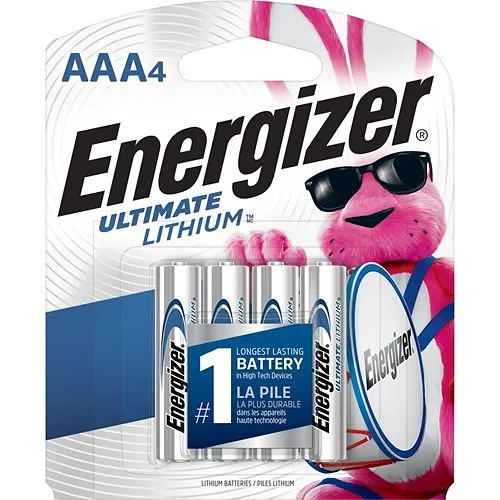 Energizer L92 1.5V Cylindrical Ultimate Lithium AAA Batteries, 4-Pack