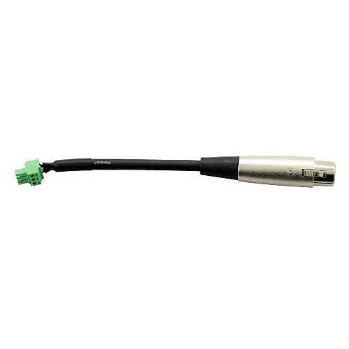 Listen Technologies LA-507 XLR-F to Terminal Block Cable, Black, Green and Silver Connectors