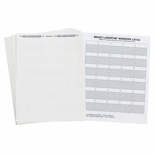 Brady ID LAT-53-361-1 Pack of 34 Sheets
