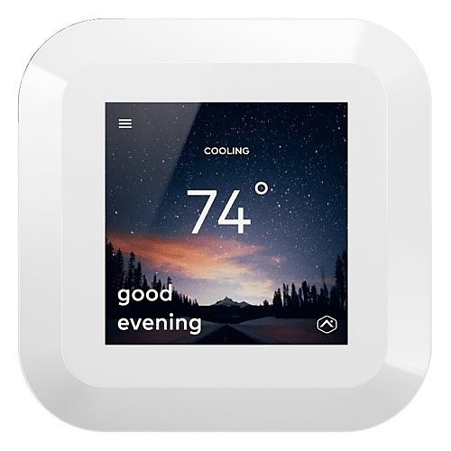 Alarm.com ADC-T40K-HD-W Smart Thermostat HD with Color Touchscreen Display, Z-Wave SmartStart and S2 Compatible, White