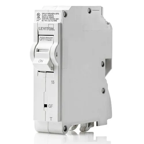 Leviton LB115-EPT 15A 1-Pole Thermal Magnetic GFPE Branch Circuit Breaker