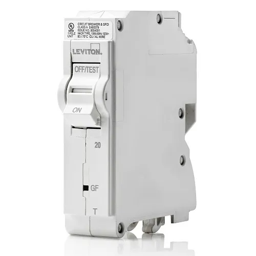 Leviton LB120-EPT 20A 1-Pole Thermal Magnetic GFPE Branch Circuit Breaker