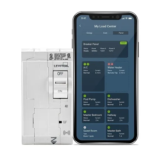 Leviton LB240-ES 40A 2-Pole Smart GFCI Hydraulic Magnetic Branch Circuit Breaker