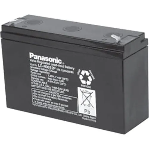 Panasonic LC-R0612P Lead-Acid Battery, 12Ah, 6V