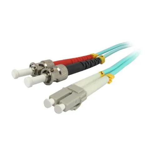 Comprehensive LC-ST-OM3-2M, 2M, 10Gb LC/ST Duplex 50/125, Multimode Fiber Patch Cable, Blue