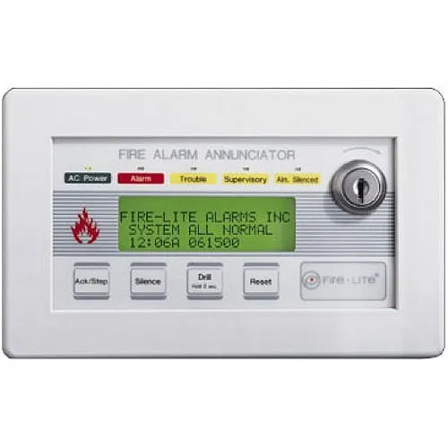 Fire-Lite LCD-80F 80-Character Backlit LCD Remote Fire Annunciator for MS9200UD Series and MS-9600 Series