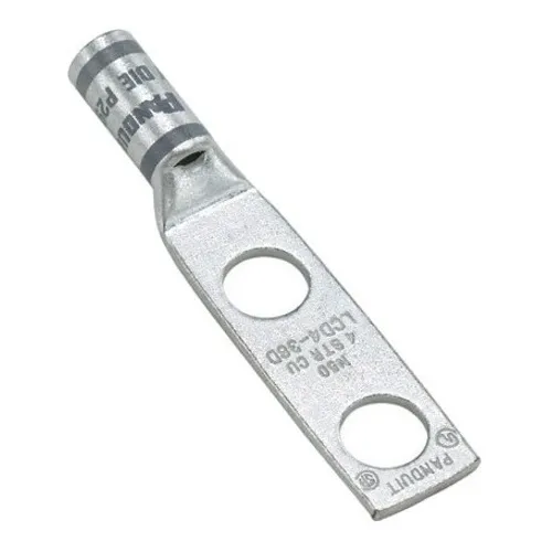 Panduit LCD6-10A-L Pan-Lug 2-Hole Tin-Plated Compression Lug, Copper