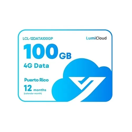 Luminys LCL-12DATA100GP LumiCloud 4G Data 100GB Puerto Rico, 12-Month Data Plan