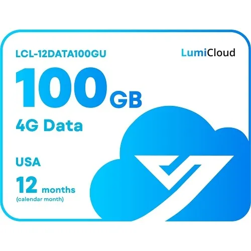 Luminys LCL-12DATA100GU LumiCloud 4G Data 100GB for USA, 12-Month
