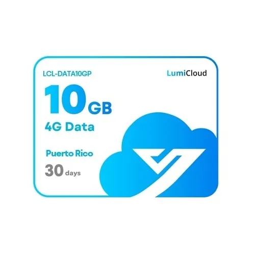 Luminys LCL-DATA10GP LumiCloud 4G Data 10GB Puerto Rico, 30-Day Data Plan