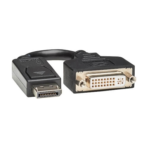 Eaton Tripp Lite P134-000 DisplayPort to DVI-I Adapter Cable (M/F), 6" (15.2 cm), Supports DVI-D Single-Link Computer Video Resolutions up to 1920 1200, and HD Resolutions up to 1080p