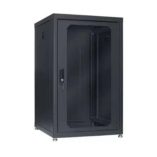Lowell LDR-1824 LDR Series Designer AV Rack with Tempered Glass Door