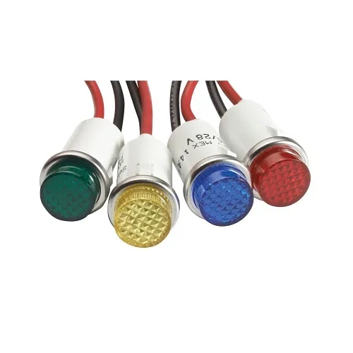 Alarm Controls LDR-L Large 1/2 Red LED Leads 12-24V DC, 10-Pack