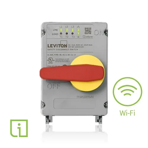 Leviton LDS30-AXC 30/32A Non-Metallic Disconnect Switch with Inform Technology