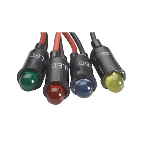 Alarm Controls LDY LD 1/4" LEDs, Yellow LED, 6" LDS, 12VDC