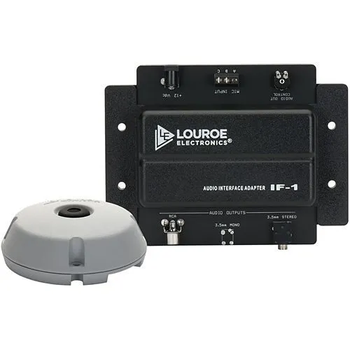 Louroe LE-047 Audio Monitoring 2-Piece Kit, (1) IF-1 Audio Interface Adapter, (1) Verifact Microphone