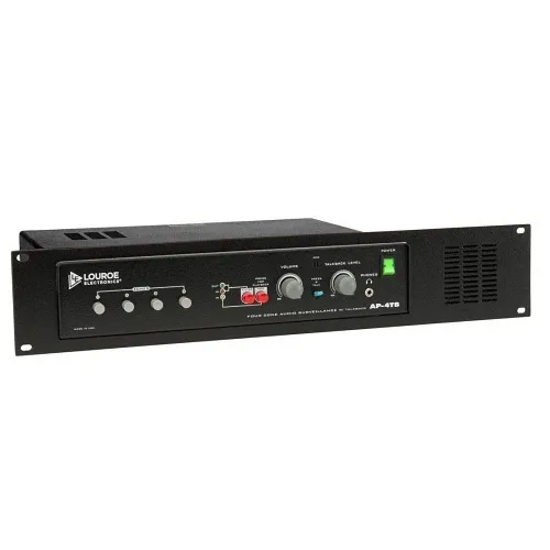 Louroe LE-342 Louroe AP-4TB-RM 4-Zone Non-Alarming Audio Monitoring Rack Mounted Base Station with Listen and Talkback
