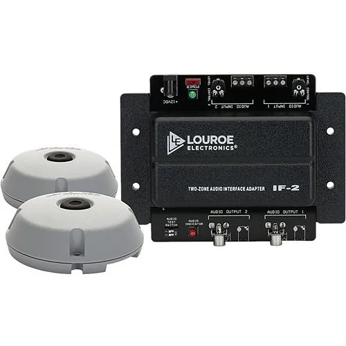 Louroe LE-374 ASK-4 #302 Audio Monitoring 3-Piece Kit, (1) IF-2 Audio Output to DVR, (2) Verifact Microphone Housing