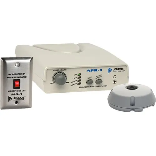 Louroe LE-380 ASK-4#601 Single Zone Base Station with Microphone with Mute Switch