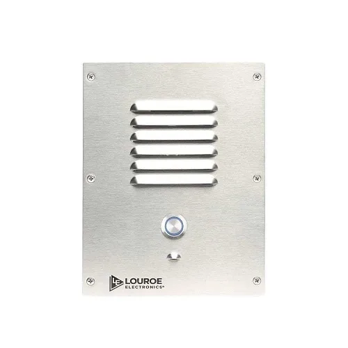 Louroe LE-885 DigiFact 885 Omni-Directional Indoor/Outdoor Wall-Mounted Push Button IP Network Speaker Microphone, Two-Way