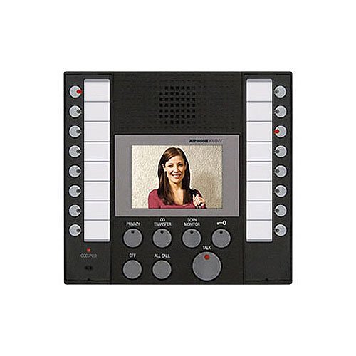 Aiphone AX-8MV Audio/Video Master with Buttons for up to 8-Masters Stations and 8-Doors or Sub Stations, Black