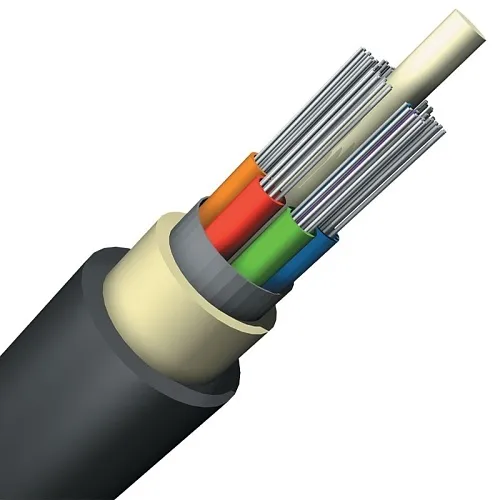 AFL LE012AZC5101N1D LE Series 12-Fiber Singlemode Gel-Free Riser Indoor/Outdoor Loose-Tube Fiber Optic Cable, Black